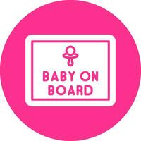 Baby On Board Vector Icon