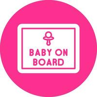 Baby On Board Vector Icon