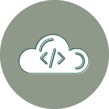 Cloud Coding Vector Icon