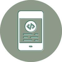 Mobile Coding Vector Icon