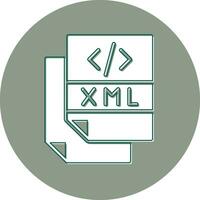 icono de vector de archivo xml