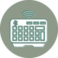 icono de vector de teclado inalámbrico