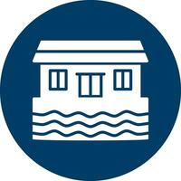 Houseboat Vector Icon