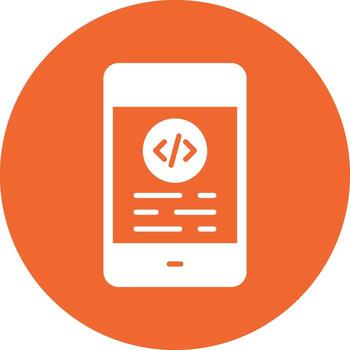 Mobile Coding Vector Icon