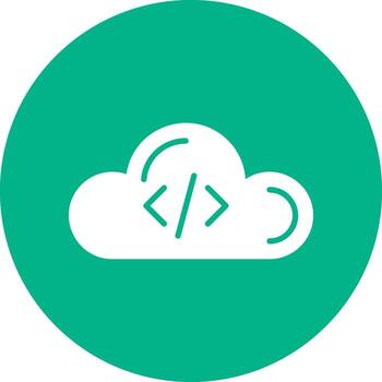 Cloud Coding Vector Icon