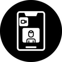 icono de vector de videollamada