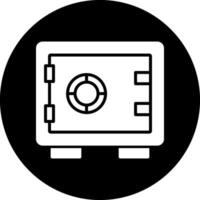 icono de vector de caja fuerte