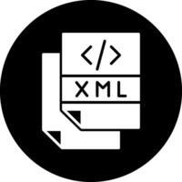 icono de vector de archivo xml