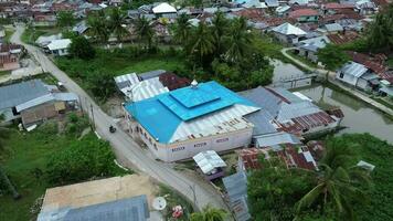 aerial view of the mosque in the afternoon video