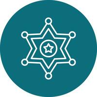 Sheriff Badge Vector Icon