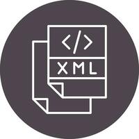 icono de vector de archivo xml