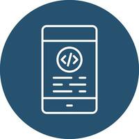 Mobile Coding Vector Icon