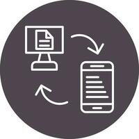 icono de vector de transferencia de datos