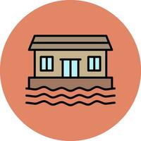 Houseboat Vector Icon