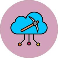 Cloud Mining Vector Icon