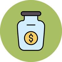 Money Jar Vector Icon