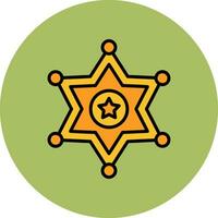 Sheriff Badge Vector Icon