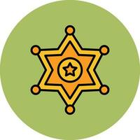 Sheriff Badge Vector Icon