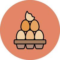 organic eggs Vector Icon