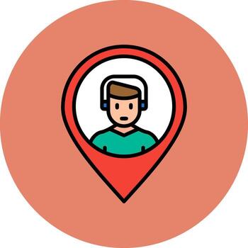 icono de vector de posición