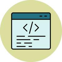 icono de vector de programación web