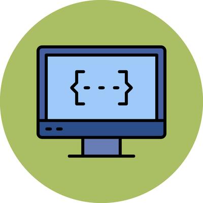 Monitor Screen Vector Icon