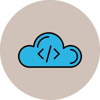 Cloud Coding Vector Icon