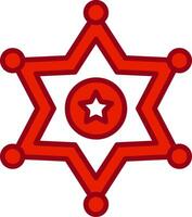 Sheriff Badge Vector Icon