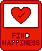 Find Happiness Vector Icon