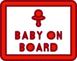 Baby On Board Vector Icon