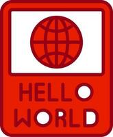 Hello World Vector Icon