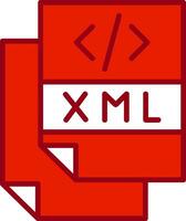 icono de vector de archivo xml