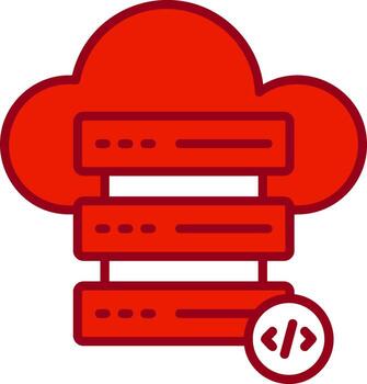 icono de vector de servidor de nube