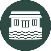 Houseboat Vector Icon