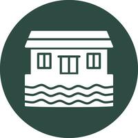 Houseboat Vector Icon