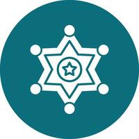 Sheriff Badge Vector Icon