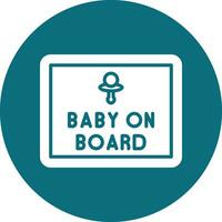 Baby On Board Vector Icon