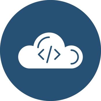 Cloud Coding Vector Icon
