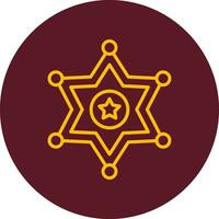 Sheriff Badge Vector Icon