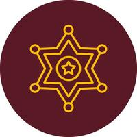 Sheriff Badge Vector Icon