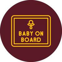 Baby On Board Vector Icon