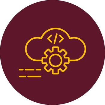 icono de vector de computación en la nube