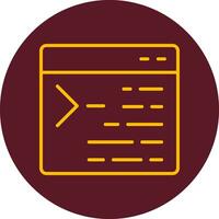 icono de vector de terminal de código