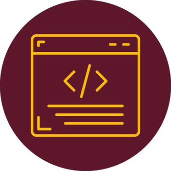 icono de vector de programación web