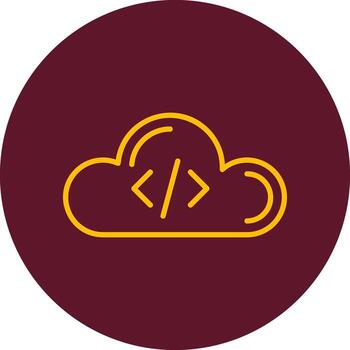 Cloud Coding Vector Icon
