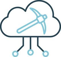 Cloud Mining Vector Icon