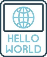 Hello World Vector Icon