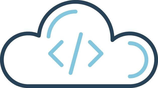 Cloud Coding Vector Icon