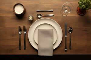 Serving the dining table. AI-Generated photo