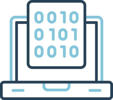 binario datos vector icono